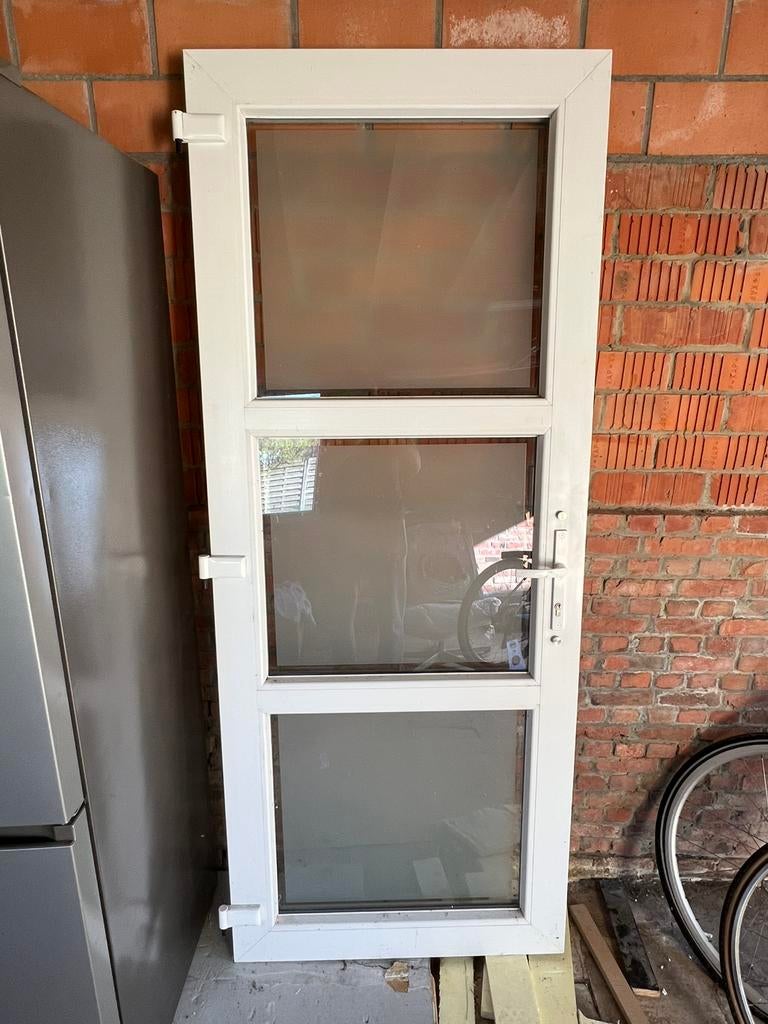 Voordeur met glas 212x88,5 te koop, Ophalen, Zo goed als nieuw