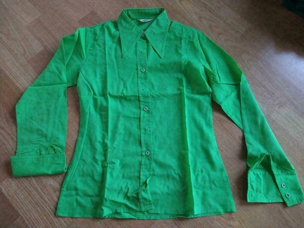 Vintage blouse in mooi groen, Vêtements | Femmes, Blouses & Tuniques, Enlèvement ou Envoi, Taille 36 (S), Vert