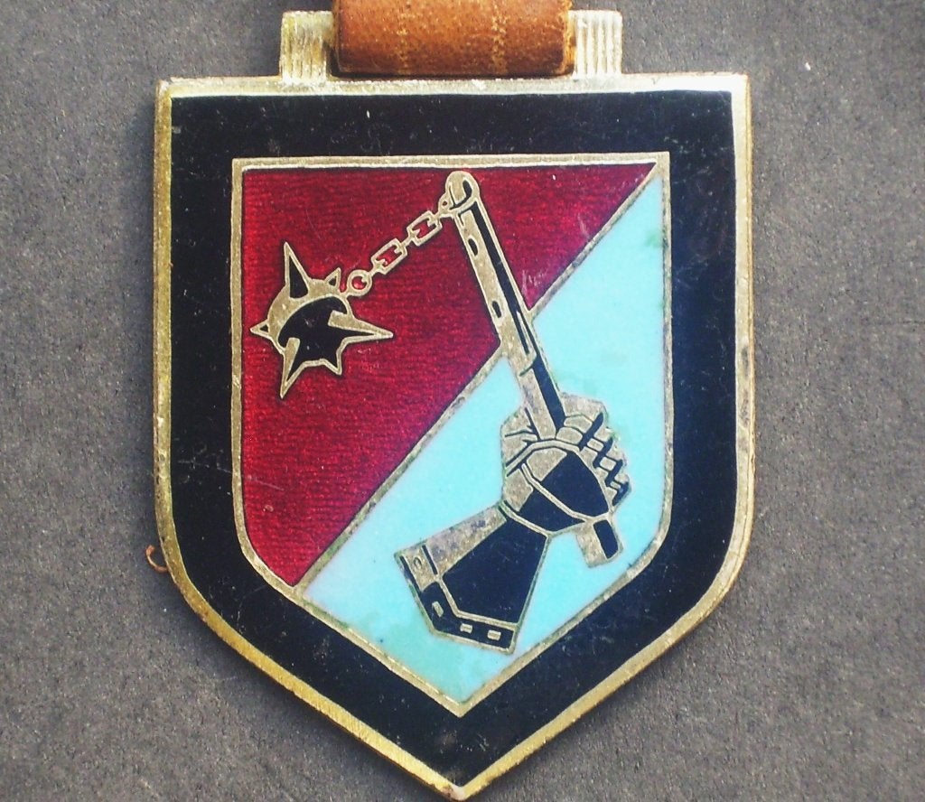 Insigne pectoral de poche BD cavalerie belge 5eme lanciers, Envoi, Armée de terre, Emblème ou Badge