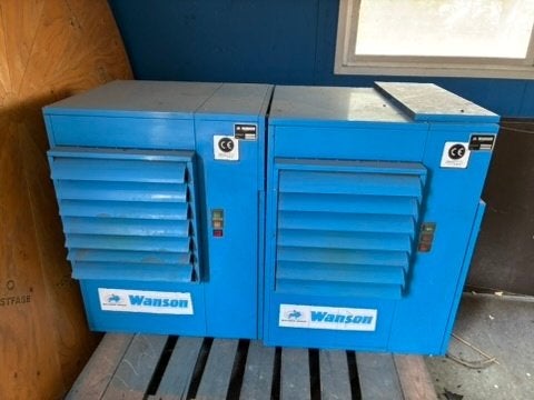 2 appareils de chauffage au gaz de 25 kW, Bricolage & Construction, Chauffage & Radiateurs, Enlèvement, Utilisé, 800 watts ou plus