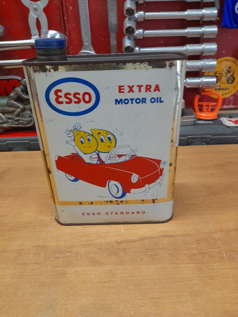 ancien bidon huile vide esso standard extra, Collections, Marques & Objets publicitaires, Utilisé, Autres types, Envoi