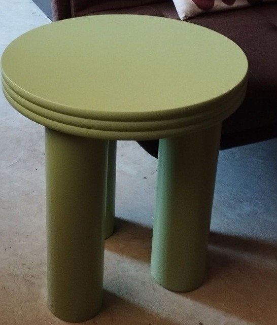 Neuf ! Table d'appoint/de chevet/sellette Pastel Pistache, Neuf, Rond, Contemporain, Enlèvement