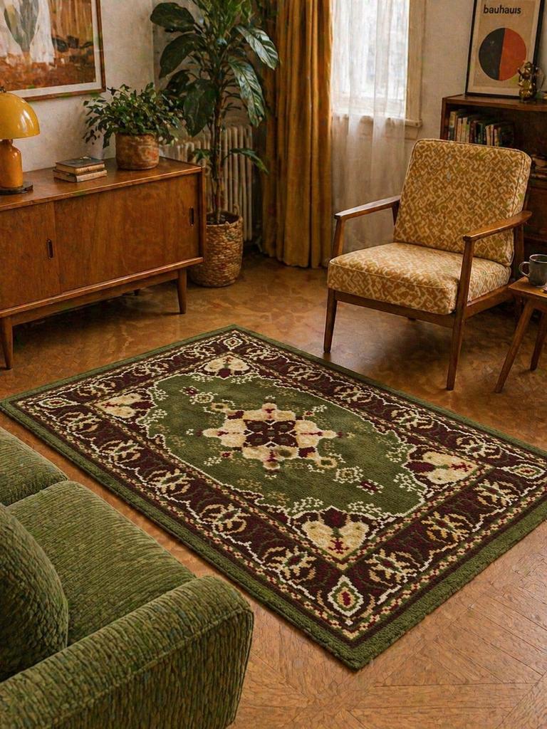 Retro tapijt / vloerkleed – zacht & sfeervol, Ophalen, Zo goed als nieuw