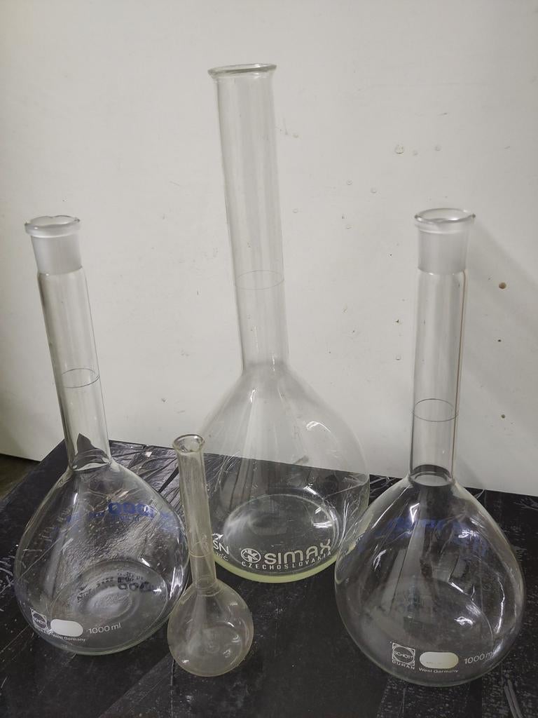 Verre de laboratoire vintage Schott Duran — décor industriel, Enlèvement