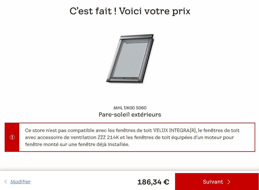 Velux pare-soleil extérieur manuel noir 134 x 140 (UK08), Autres couleurs, 100 à 150 cm, Enlèvement, Utilisé