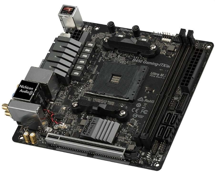 ASRock Fatal1ty B450 Gaming-ITX/ac - AM4 - Wifi - Mini ITX, Informatique & Logiciels, Enlèvement ou Envoi, DDR4, AM4, Comme neuf
