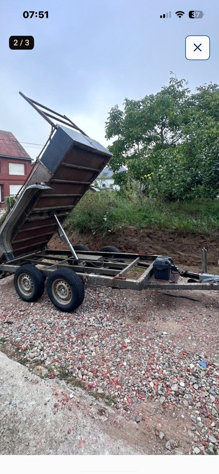 Kipper aanhangwagen/Kipperremorq, Dieren en Toebehoren, Zo goed als nieuw