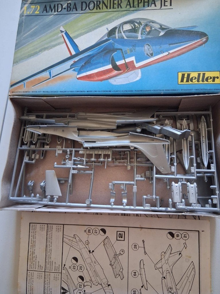 03 Heller AMD-BA dornier alpha jet 1:72, Verzenden, Zo goed als nieuw, Vliegtuig, Heller
