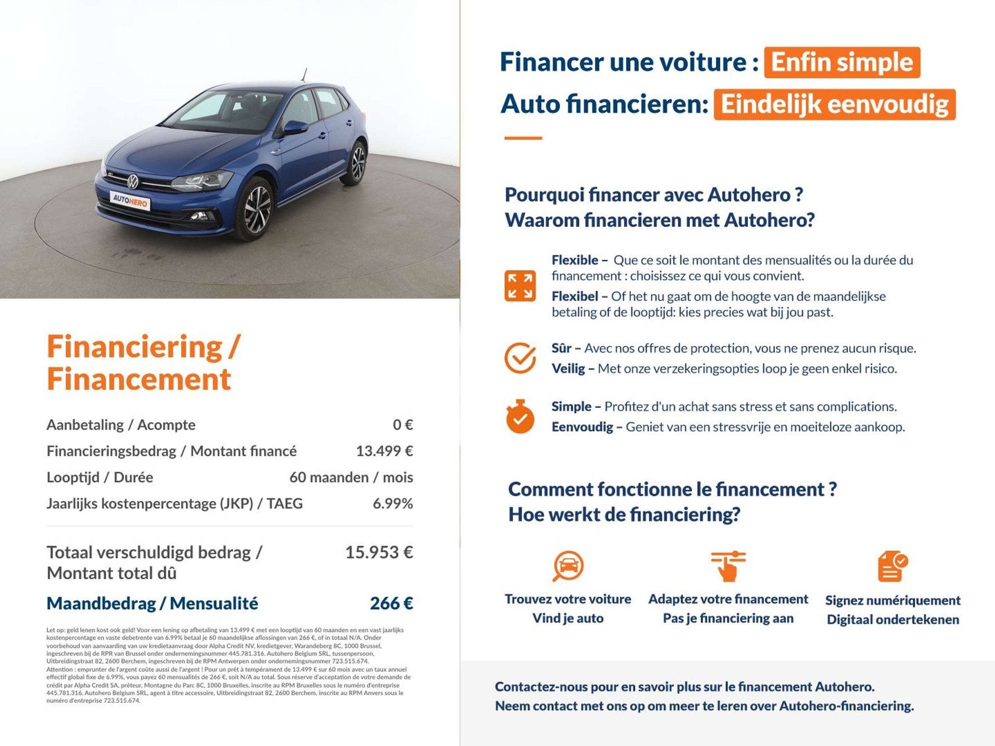 Volkswagen Polo 1.0 TSI Highline (bj 2022), Auto's, Volkswagen, Voorwielaandrijving, Stof, 95 pk, Blauw