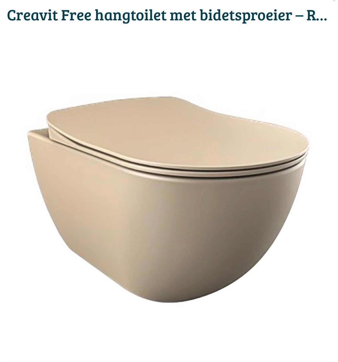 Creavit Hangend Toilet - 35.3x51cm mat cappucino