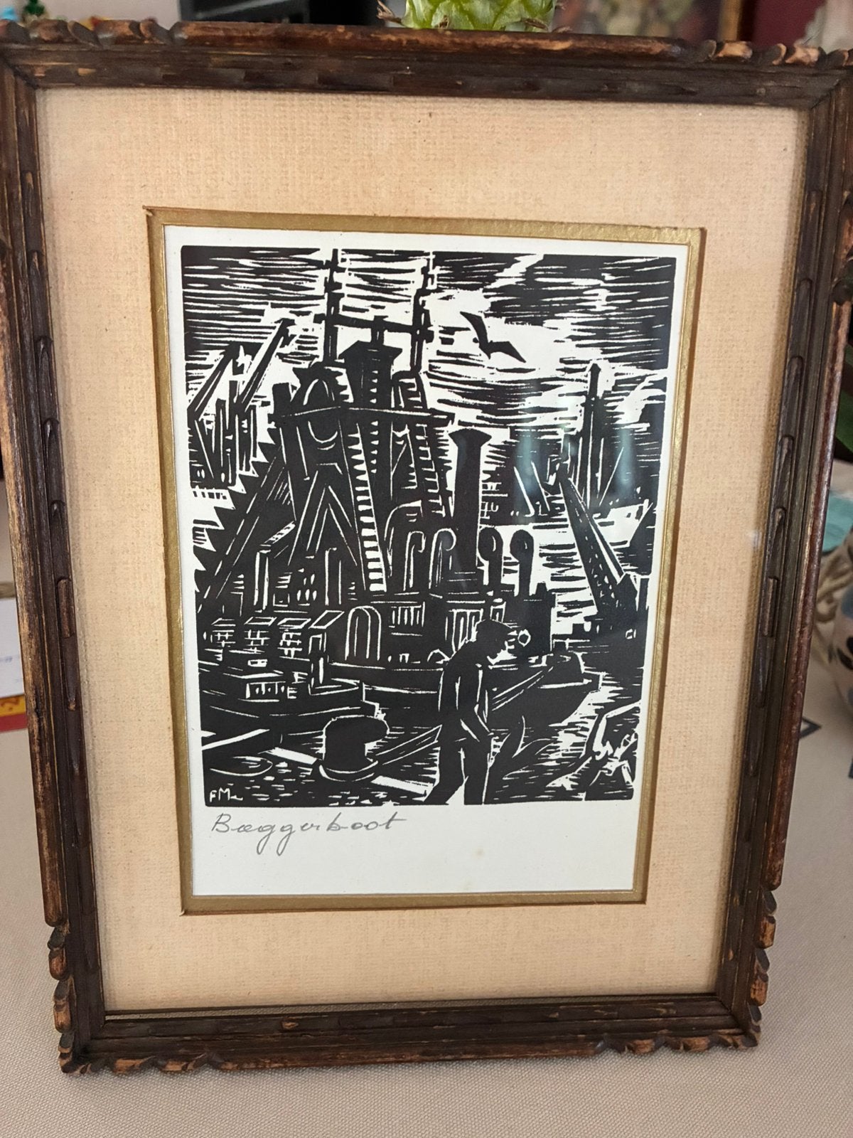 Frans Masereel, Enlèvement ou Envoi, Gravure sur bois