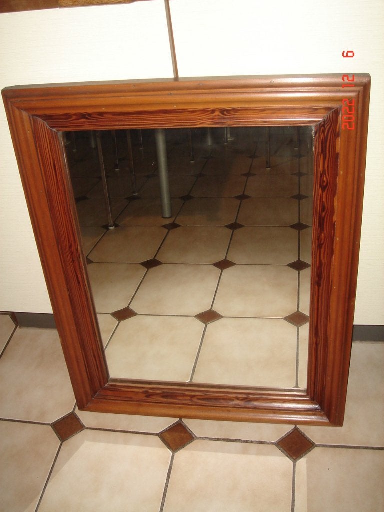 Superbe miroir cadre chêne 54 x 68 cm Excellent état, Maison & Meubles, Moins de 100 cm, Comme neuf, Enlèvement, 50 à 75 cm
