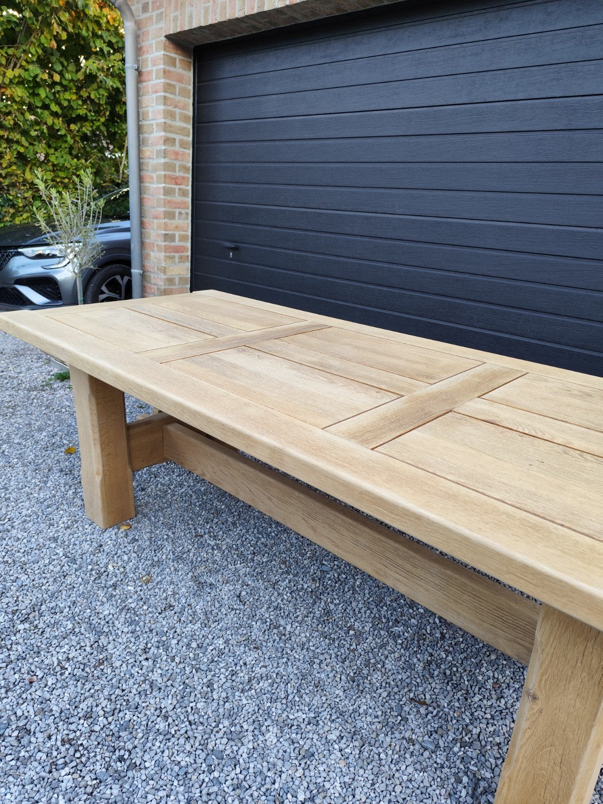 Table de ferme en chêne massif 2m25, Maison & Meubles, Comme neuf, Enlèvement, 50 à 100 cm, Chêne
