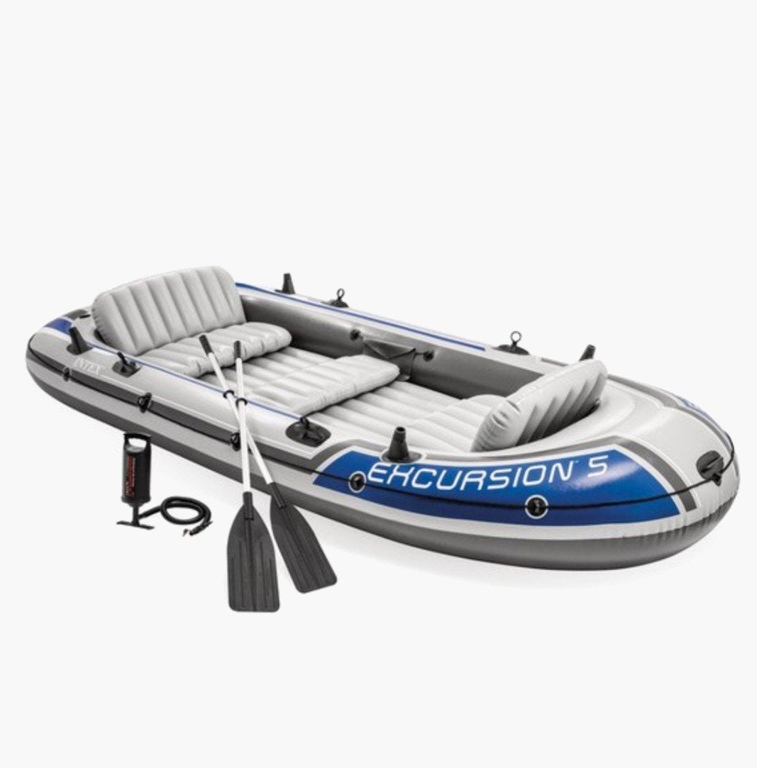 Rubberboot 5 personen Intex, Ophalen