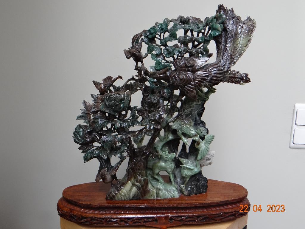 groot jade beeld ( goede staat ), Antiek en Kunst, Ophalen