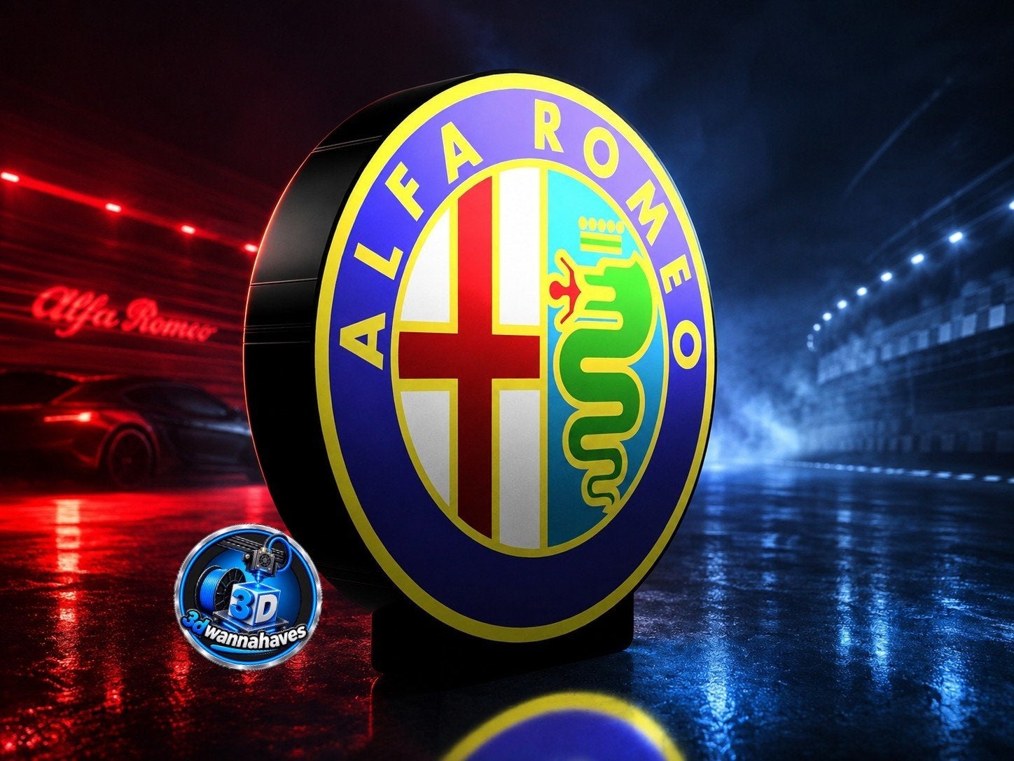 Deze prachtige Alfa Romeo lichtbak 35cm nu €39,95, Verzamelen, Ophalen of Verzenden, Nieuw, Auto's