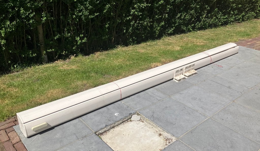 Zonneluifel Brustor 4,5m breed x 4 meter uitval, Tuin en Terras, Ophalen