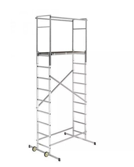 échafaudage aluminium domestique, Bricolage & Construction, Enlèvement, Comme neuf, Échafaudage fixe ou roulant, 2 à 5 mètres