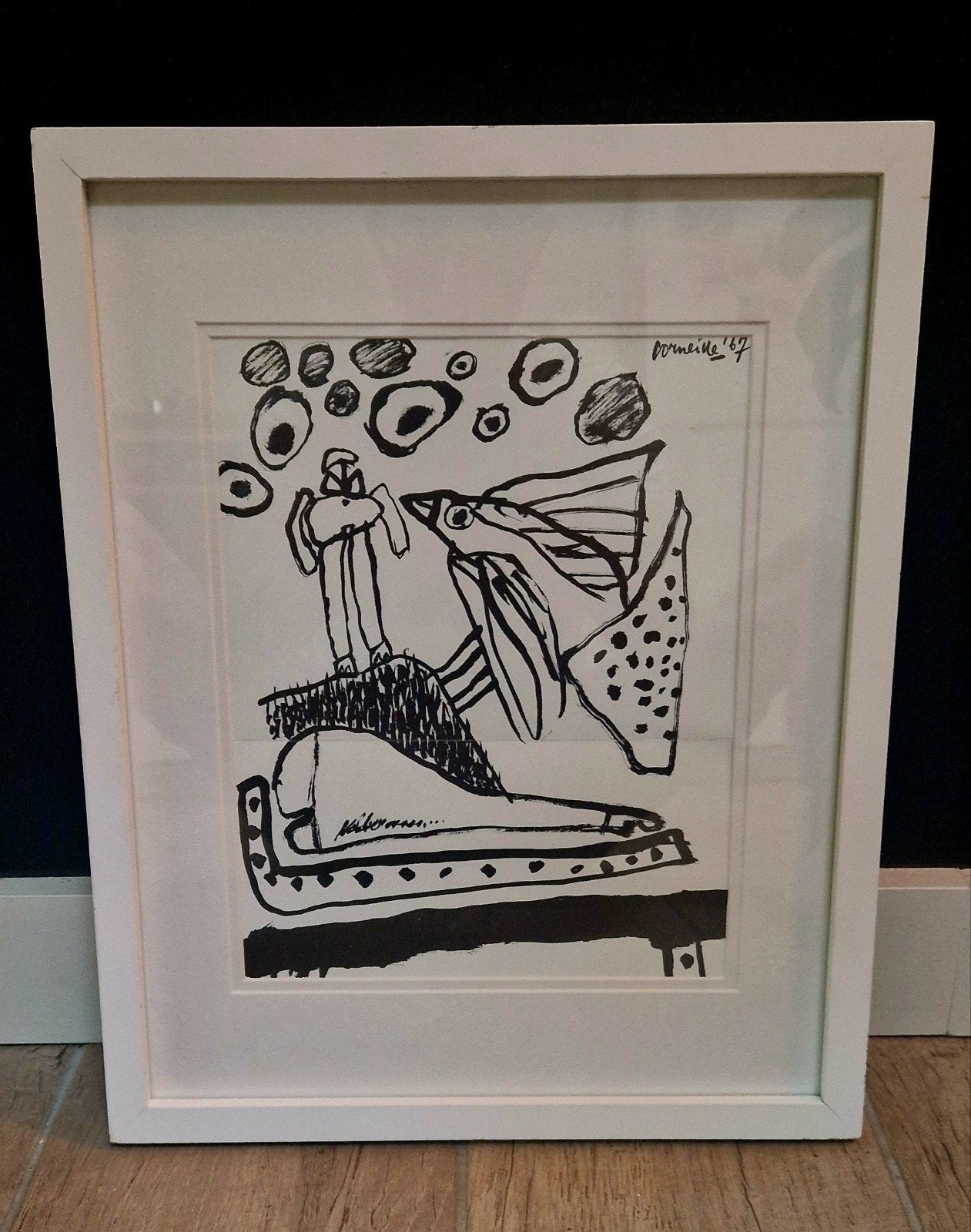 Corneille (1967) - Galerie Espace, Verzamelen, Posters, Rechthoekig Staand, Met lijst, A4 of kleiner, Ophalen of Verzenden