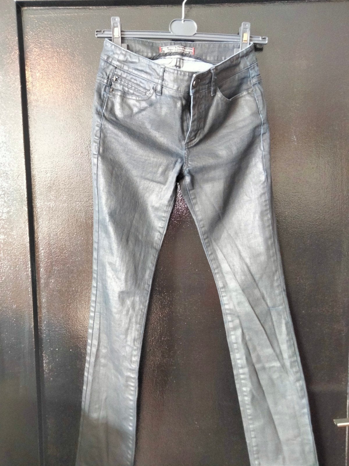 IKKS Skinny jeans.maat 27.Coated zwart/grijs, Vêtements | Femmes, Jeans, Enlèvement ou Envoi, Gris