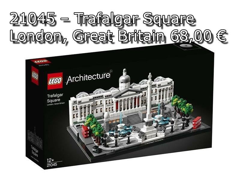 Lego Architecture - 21045 Trafalgar Square London, Great, Compleet, Lego, Nieuw, Architecture