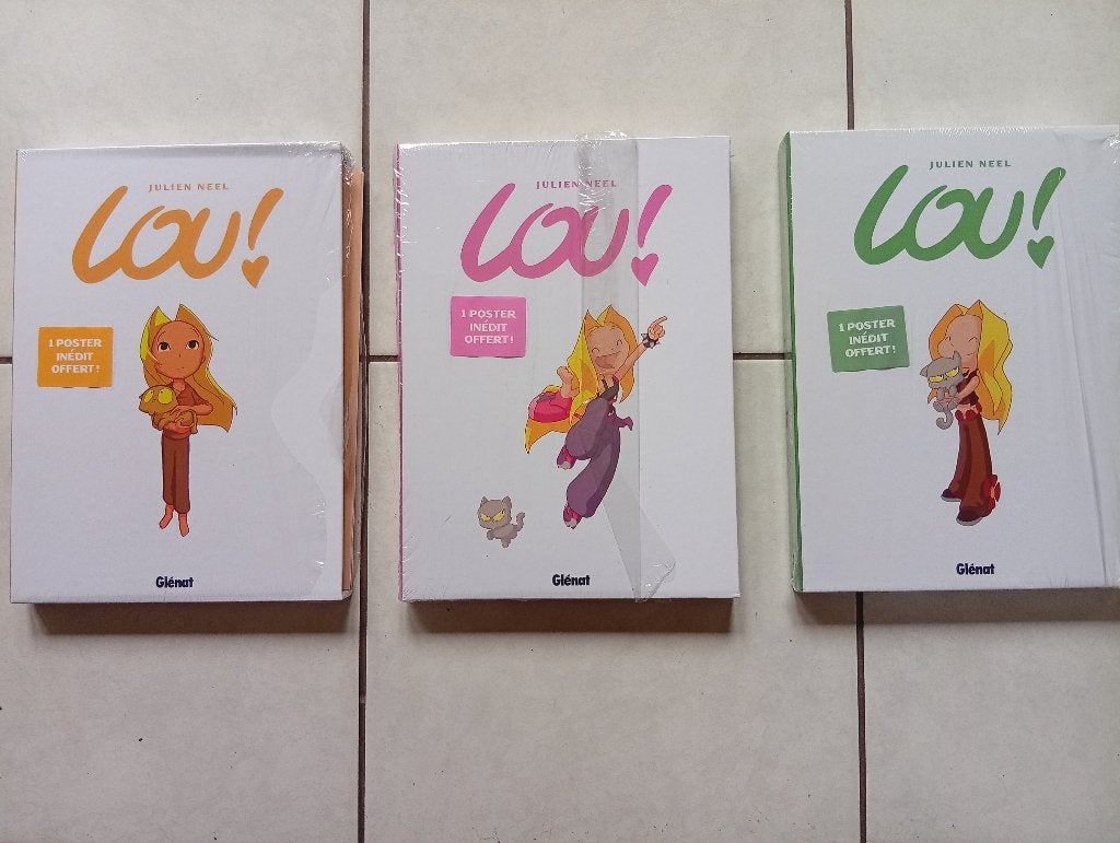 3 boitiers pour ranger les albums de la série "Lou !"- neufs, Livres, Série complète ou Série, Envoi, Neuf, Julien Neel