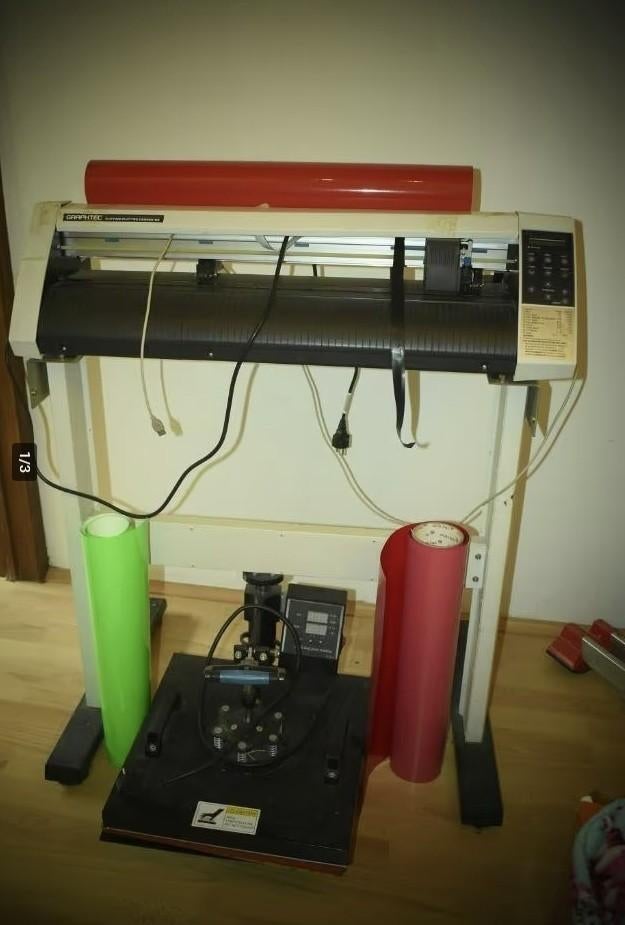 plotter en warmtepers, Hobby en Vrije tijd, Ophalen, Gebruikt, Sticker