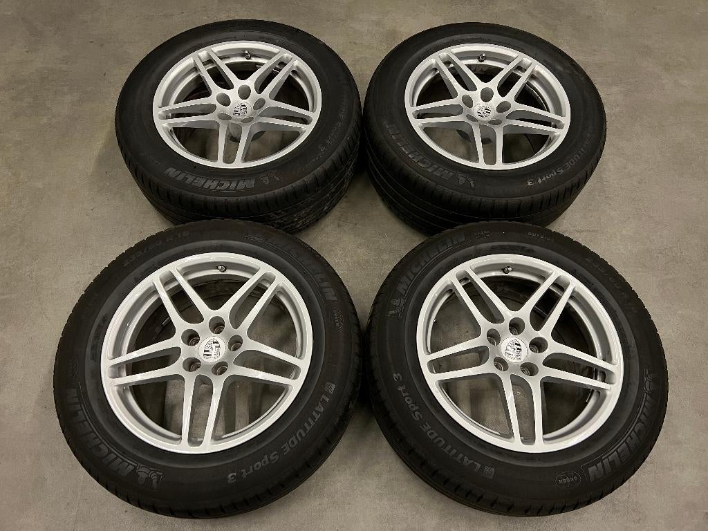 18” Originele Porsche Macan 95B Velgen + Banden + TPMS, Ophalen, Gebruikt, Porsche