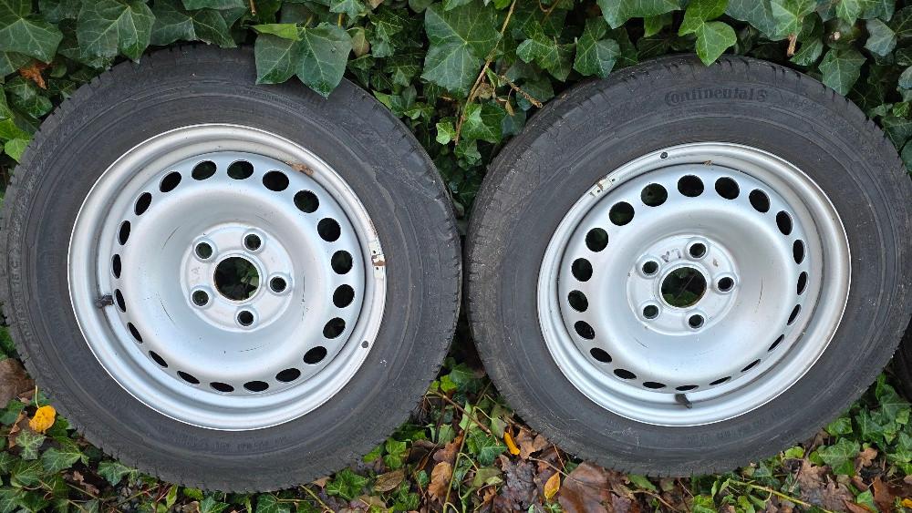 Set 2x Vw Transporter velg + band Continental, Auto-onderdelen, Ophalen, Bestelwagen, 16 inch, Banden en Velgen