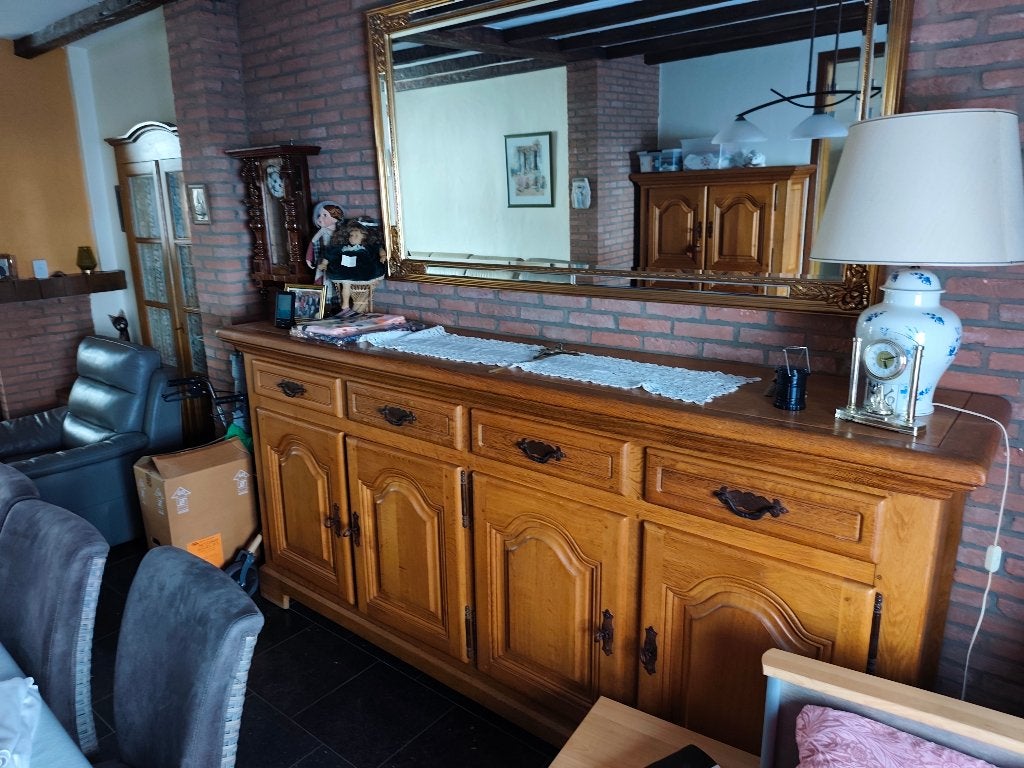 Salle à manger en chêne massif, Enlèvement, Utilisé, 6 à 8 chaises