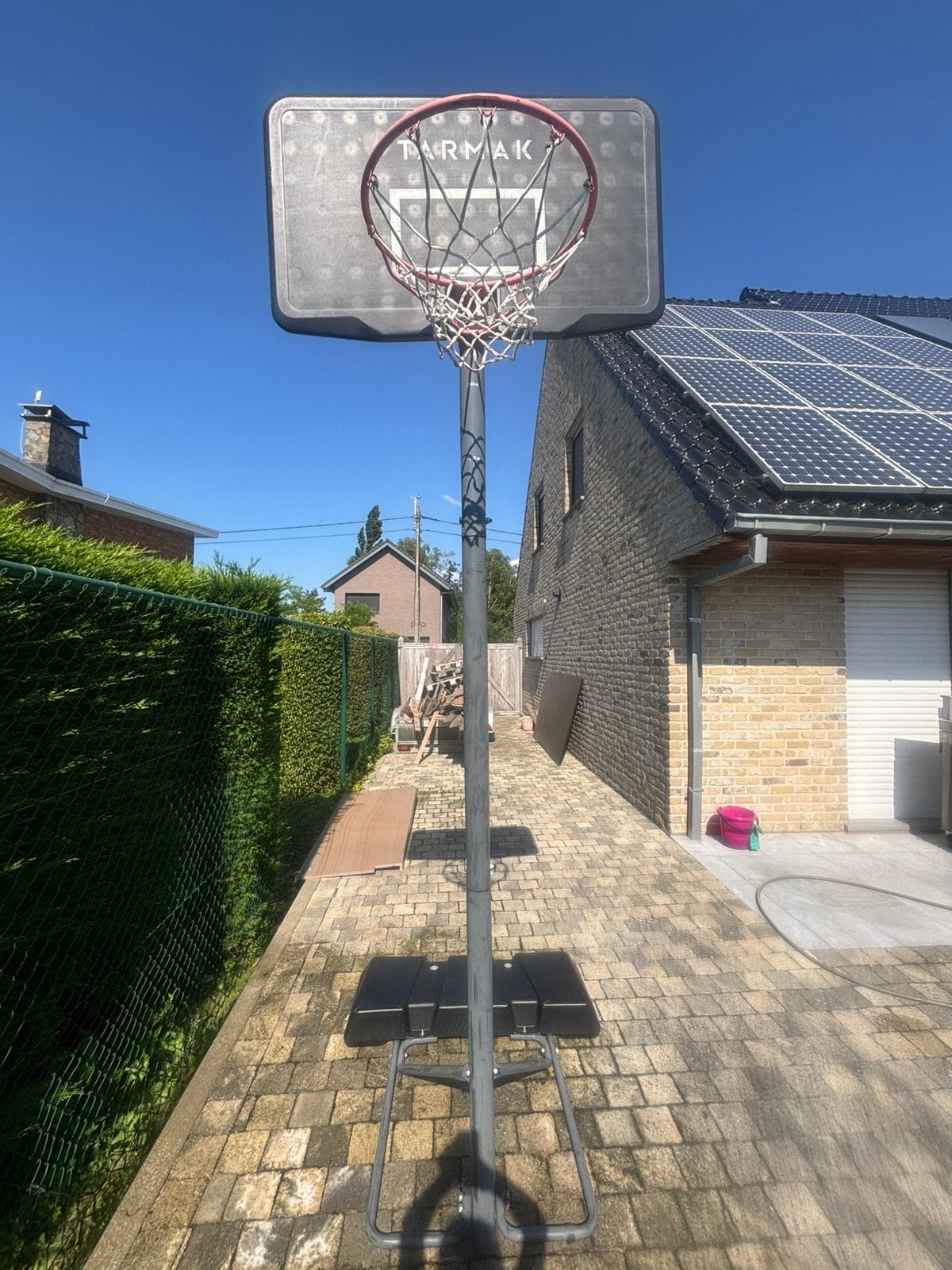 Basketring + 2 basketballen, Ophalen, Zo goed als nieuw