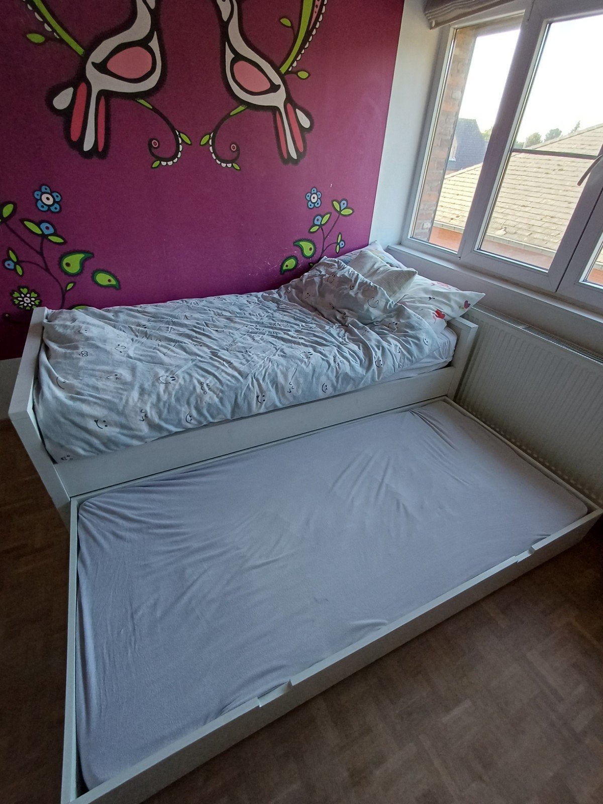 Bopita kinderbed met uitschuifbaar onderbed, Ophalen, 85 tot 100 cm, Gebruikt, Matras