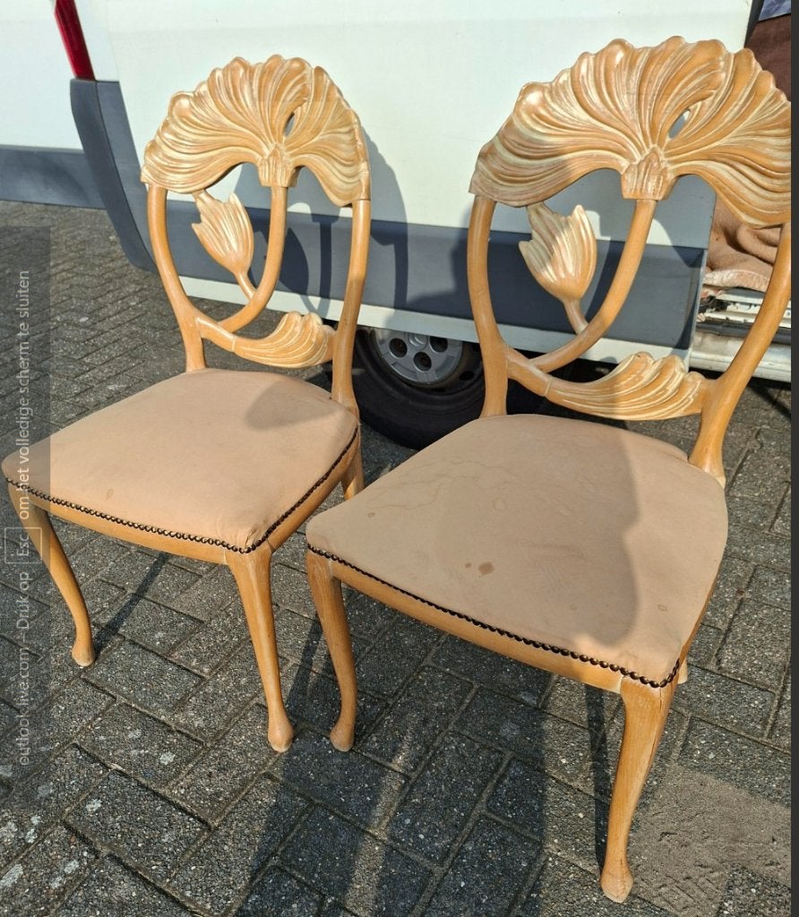6 CHAISES DE SALLE À MANGER DE JUGENDSTYLE, Antiquités & Art, Enlèvement ou Envoi