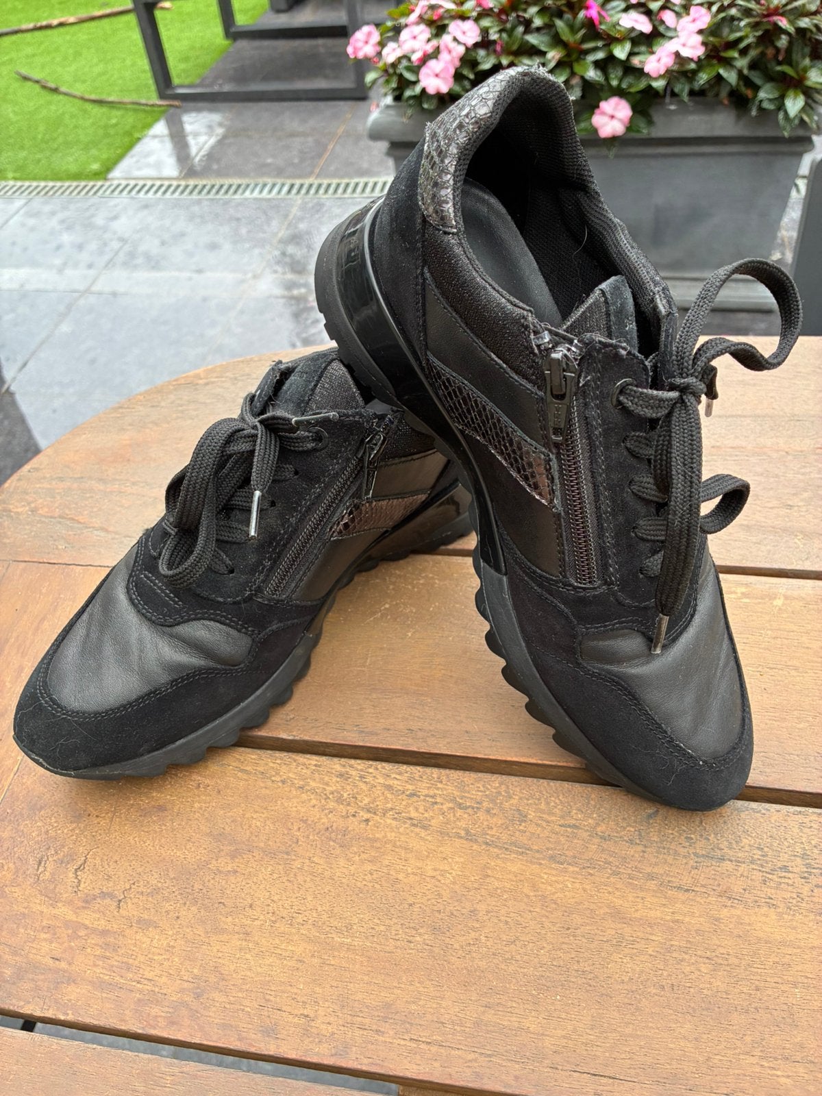 Zwarte zeer draagbare sneaker maat 39 Geox, Enlèvement, Comme neuf, Sneakers et Baskets