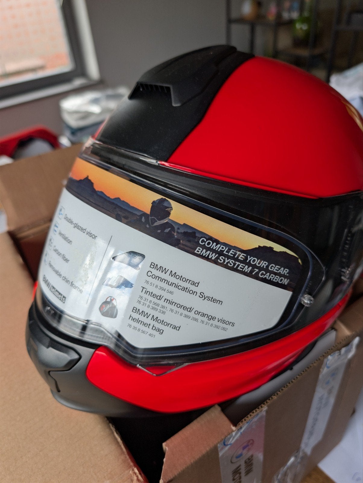 Casque System 7 evo carbon 58-59, Motos, Autres marques, Enlèvement, Neuf, avec ticket, Casque système