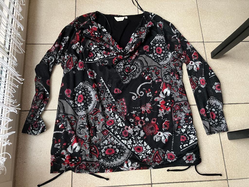 leuke zwart gekleurde blouse - Maat 54, Kleding | Dames, Grote Maten, Ophalen of Verzenden, Zo goed als nieuw, Zwart, Blouse of Tuniek
