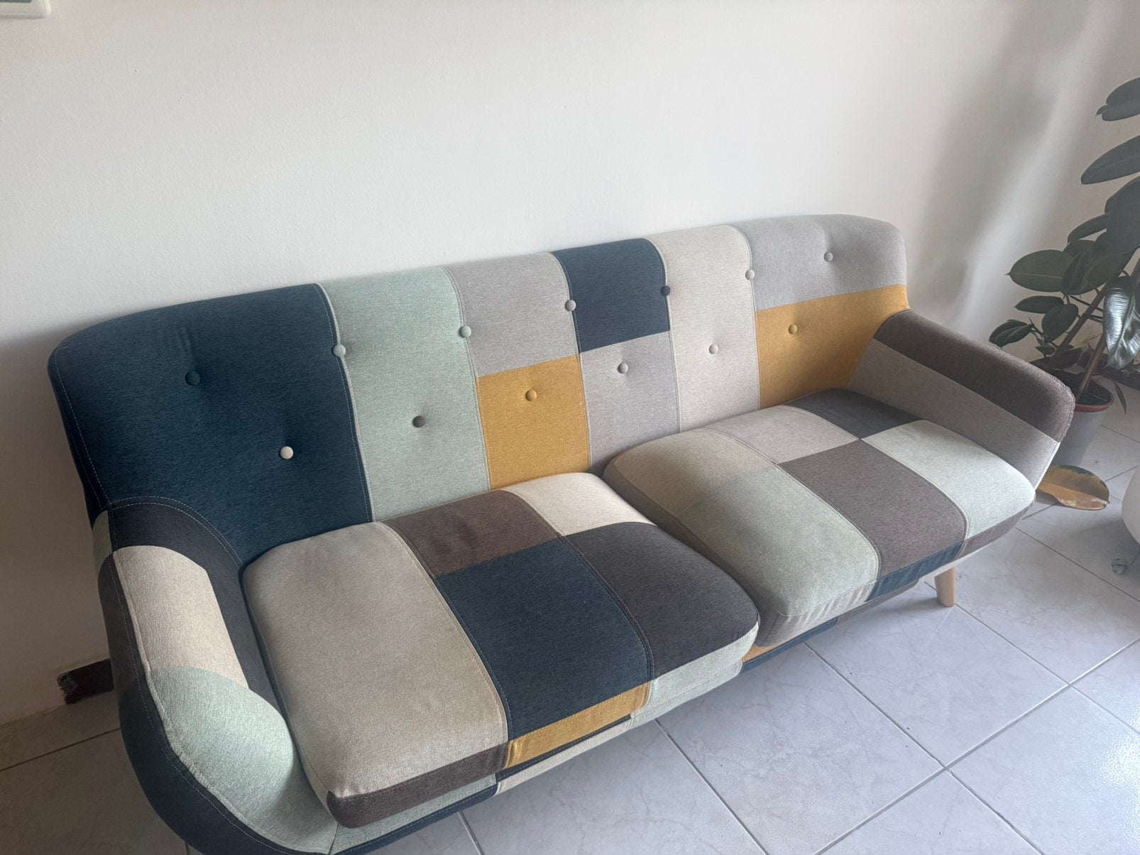 Canapé scandinave, Maison & Meubles, Trois personnes, Banc droit, Comme neuf, Enlèvement