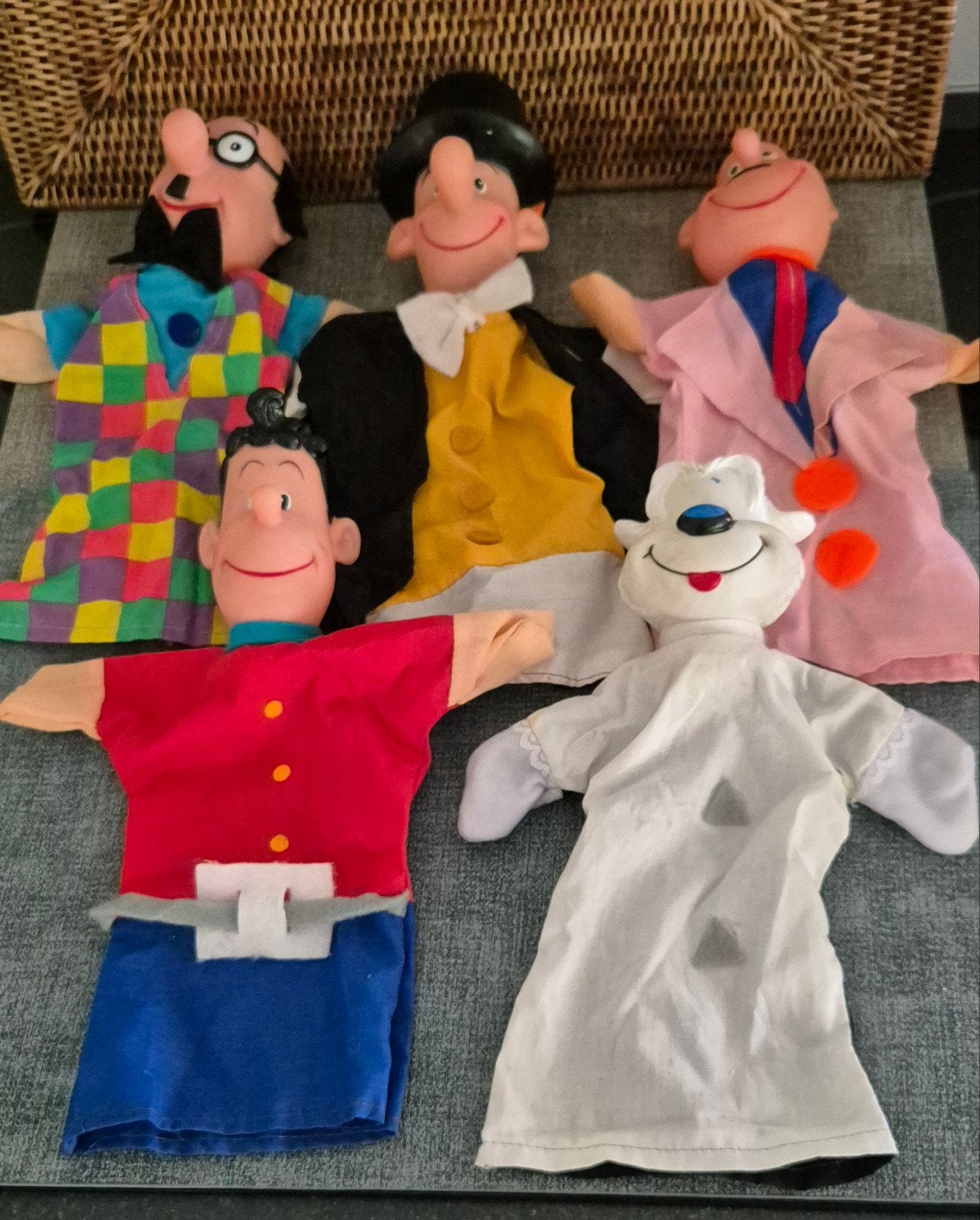 5 vintage handpoppen van Samson & Gert uit, Ophalen