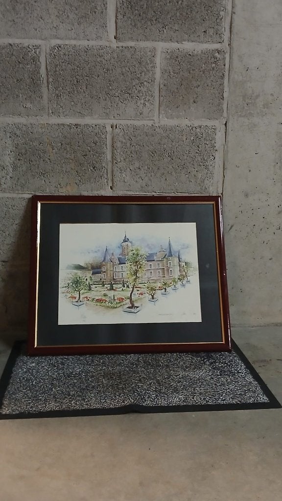 Schilderij met Kader, Enlèvement, Réaliste, Daté, Paysage