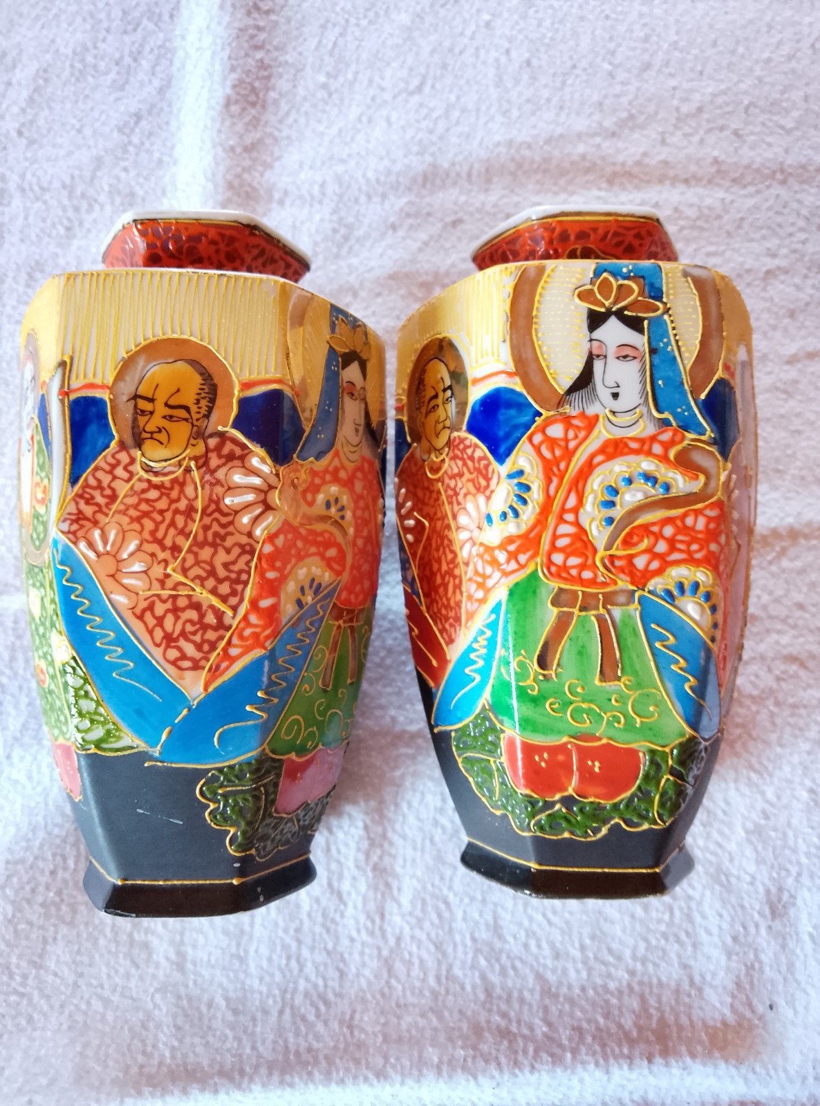 2 Japanse vaasjes, Antiek en Kunst, Antiek | Vazen, Ophalen