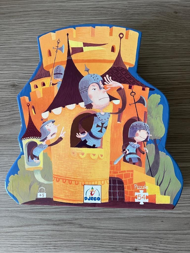 Puzzle Château médiéval - Djeco, Enlèvement ou Envoi, Plus de 50 pièces, Utilisé, 4 à 6 ans