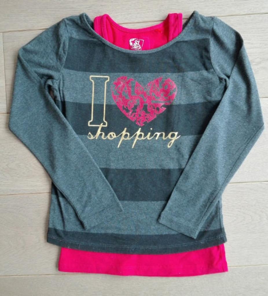 T-shirt met bijhorend topje merk Someone - maat 140, Kinderen en Baby's, Kinderkleding | Maat 140, Meisje, Ophalen of Verzenden