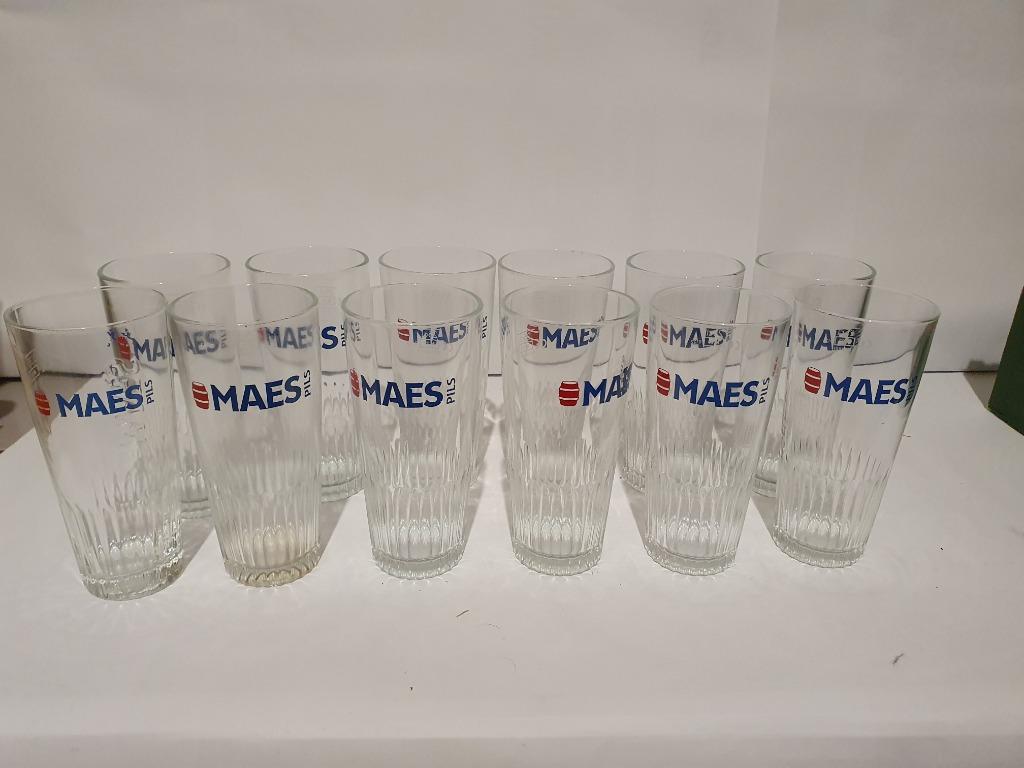 Bierglazen maes, Verzamelen, Ophalen, Zo goed als nieuw, Bierglas