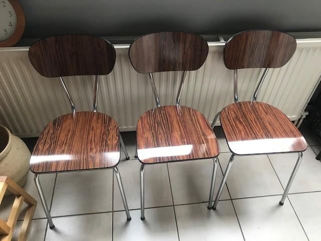 Drie keuken stoelen, Ophalen, Hout, Zo goed als nieuw, Drie