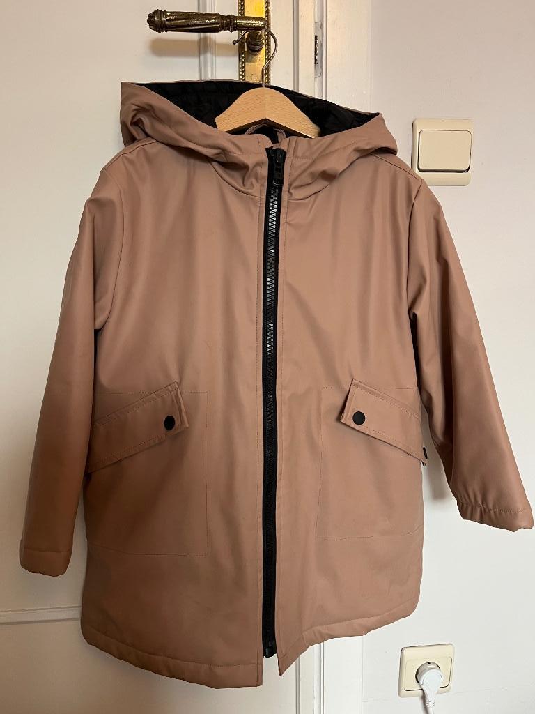 Imperméable Zara beige foncé (7A - 122 cm), Garçon ou Fille, Comme neuf, Manteau, Zara