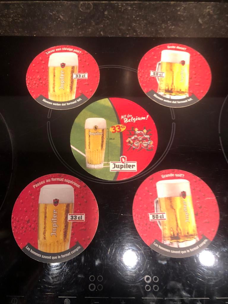 jupiler interbrew bierkaartjes lot 2, Verzamelen, Ophalen of Verzenden, Gebruikt, Viltje(s), Jupiler