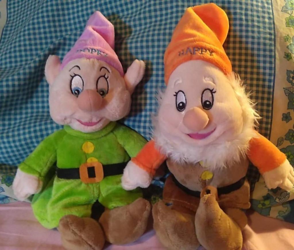 Kabouters Dopey en Happy, Kinderen en Baby's, Speelgoed | Knuffels en Pluche, Ophalen of Verzenden