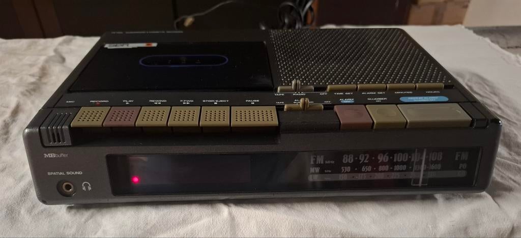 Reveil Radio cassette SBR tr7320, Enlèvement ou Envoi, Comme neuf, Radio