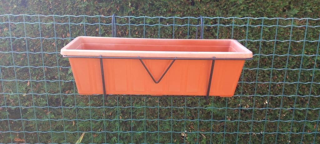 Bloembak en droogrek met hanger om aan het balkon te hangen, Minder dan 30 cm, Minder dan 60 cm, Ophalen of Verzenden, Zo goed als nieuw