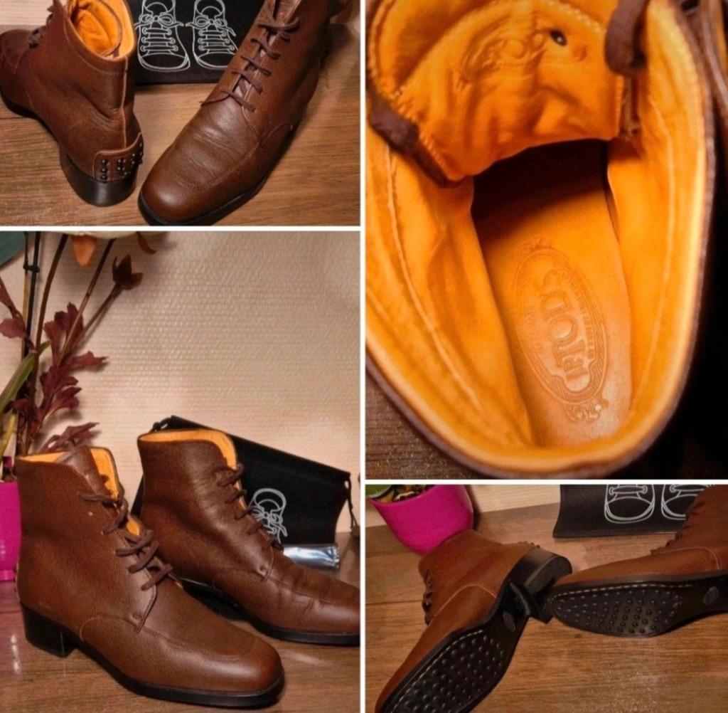 Tod's Gommino leren winterlaarsje voor dames _ Maat _ 36,5, Bruin, Lage of Enkellaarzen, Ophalen of Verzenden, Zo goed als nieuw